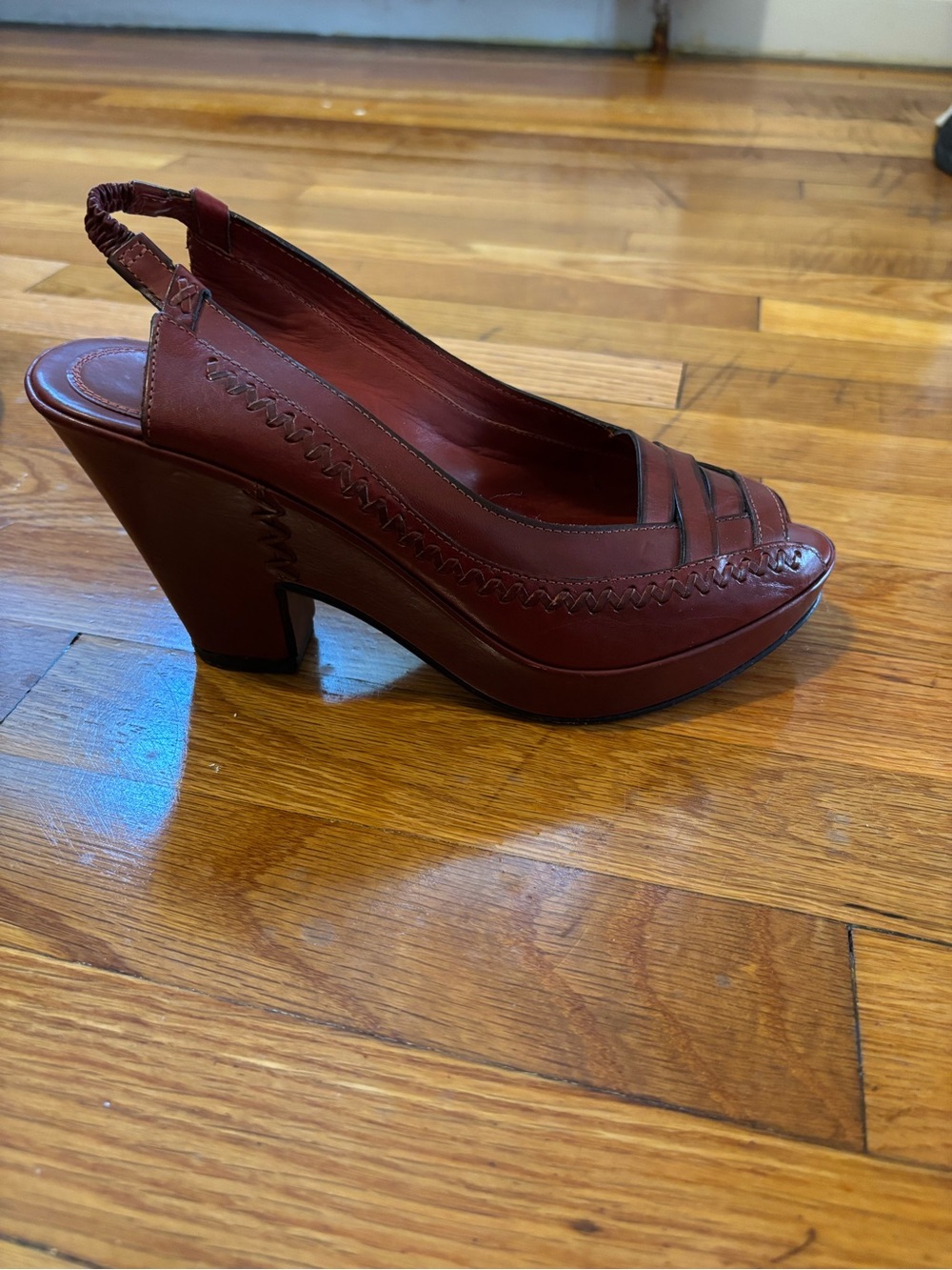 Frye Slingback Platform Heels